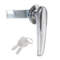 Level Handle Cam Lock, Zinc Alloy Chrome Finished L Shape w Keys MS308 ...