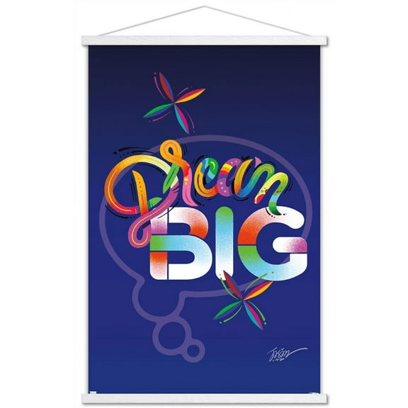 Jason Naylor - Dream Big Wall Poster with Wooden Magnetic Frame, 22.375" x 34"