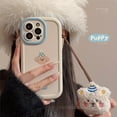 thumbnail image 2 of Puppy plush lanyard Apple 15 mobile phone case iphone16 silicone case 14 suitable for 13promax cute Korean style, 2 of 6