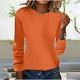 thumbnail image 2 of Hanen Women's Fall Pullover Long Sleeve Crew Neck Casual Ribbed Knit Lightweight Soft Sweater Top, 2 of 6