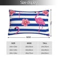 thumbnail image 2 of Fotbe Pink Flamingo Funda de Almohada Decorativa Estilo Occidental, Lujo en Algodón, Fundas para Almohadas King, Cojín Estampado para Decoración del Hogar-14"x20", 2 of 6
