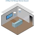 thumbnail image 4 of Pyle 5.25” Pair Bluetooth Flush Mount In-wall In-ceiling 2-Way Speaker System Quick Connections Changeable Round/Square Grill Polypropylene Cone & Polymer Tweeter Stereo Sound 150 Watt (PDICBT552RD), 4 of 4