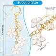 thumbnail image 2 of Llavero de Flor Inicial Uxcell, Encanto de Cereza Blanca con Goteo de Aceite de Letra del Alfabeto T, 2 of 6