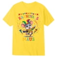 thumbnail image 4 of Toddler Girls Summer Casual Tops Crew Neck T Shirts Carnival Print Short Sleeve T Shirt Top Size 3-4T , Yellow, 4 of 4