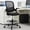 Black-B, variant on Office Desk Chair, Ergonomic Mid-Back Mesh Chair with Wheels, Comfy Lumbar Support with Fixed Arms for Home office, Gaming, Study, Gray
