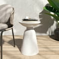 thumbnail image 4 of Large Outdoor Metal Table In Modern Flair, White Iron, 14.71"x14.71"x21.32", No Assembly Side 15"x15"x21.32",, 4 of 6