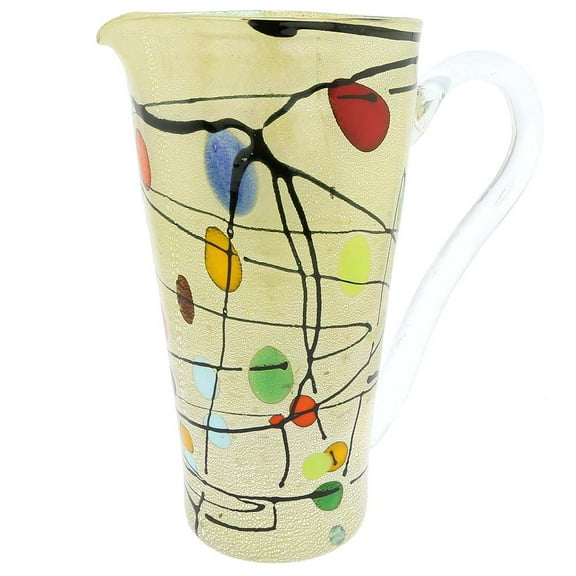 GlassOfVenice Murano Glass Picasso Pitcher or Carafe