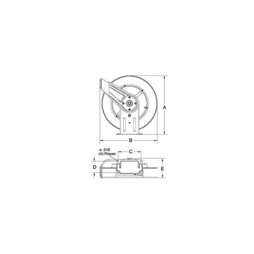 REELCRAFT 7925 OLP 3/4" x 25 ft. Spring Return Hose Reel with Hose 250 psi