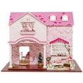 thumbnail image 4 of Ymiko DIY House Toy, Unique Simulation 40x27.5x32cm 40x27.5x32cm House Assembly Model, Wooden For Gift Giving Home Display Toy Gift Collection, 4 of 8