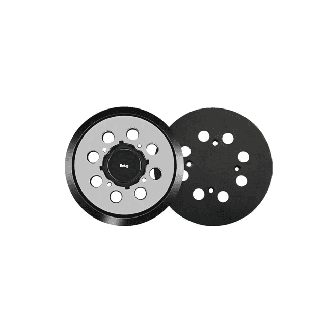2 Bases+respaldo De Velcro Para Lijadora Belug, Negro Plata