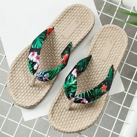 

Cathalem Flip Flop for Women Outdoor Bottom Cloth Flip Summer Bohemian Women s Rubber And Flops Tan Flip Flops Women Size 5 Black 6.5
