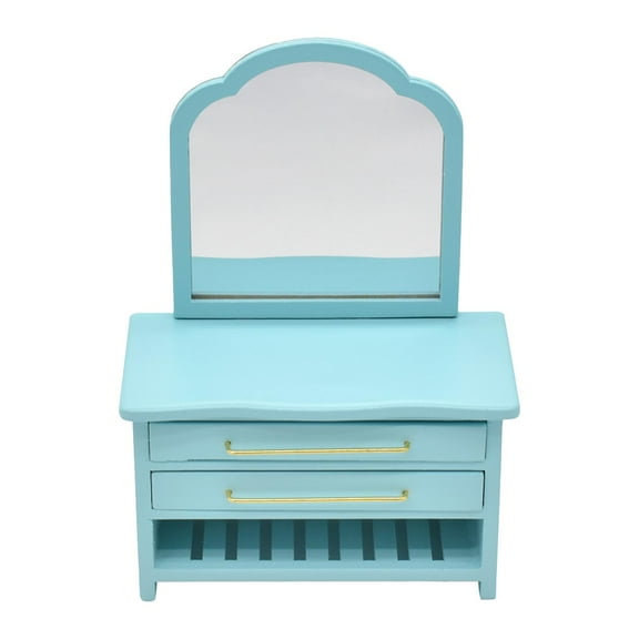 Kokiya 1/12 Dollhouse Mirror Cabinet Doll House Decor Ornaments Miniature Furniture for