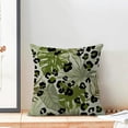 thumbnail image 3 of Sage Green Summer Pillow Covers 16 x 16 Inch, Tropical Palm Leaf cheetah Spot Outdoor Decor Throw Pillows for Couch, Leopard Polka Abstract Art Decorative Pillowcase Linen Cushion Cover Set of 2, 3 of 6