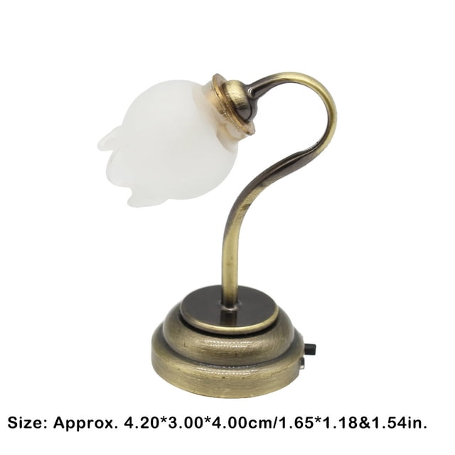 Langgg Mini House Scale LED Lamp With ON/OFF Switch Miniature Single-Head Decorative Lighting Doll Ceiling Light Light-Room Outdoor