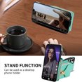 thumbnail image 6 of Case for Samsung Galaxy S25+ Plus, [Large Capacity] Wallet Case with Card Slots & Zipper Pocket, Premium PU Leather Metal Snap Kickstand Shockproof Case with Shoulder Strap, Mint, 6 of 7