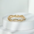 thumbnail image 3 of Rosec Jewels Lab Grown Diamond Infinity Wedding Band (EF-VS Quality) - Braided Eternity Ring - with Jewelry Box, 18K Yellow Gold, US 4.00, 3 of 7