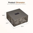 thumbnail image 2 of XIZZI 27.17" Outdoor Coffee Table with Umbrella Hole, All-weather Patio Side Table with Solar LED, IP44 Waterproof, Rust-resistant Metal Cutout Design, Gray, 2 of 8