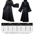 thumbnail image 2 of Maxi Vestido De Mujer Musulmana Maxi vestido de mujer árabe Dubai Turquía Musulmane satén Hijab vestido bata (negro XXL) Kuymtek para Mujer Negro T M, 2 of 8