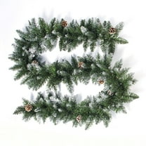 JeashCHAT 9 Ft Christmas Garland with Pine Cones, Christmas Decorations for Outdoor Indoor Fireplace Mantel Door Window Christmas Tree Xmas Holiday