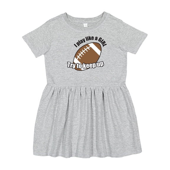 Inktastic Football Like a Girl Girls Toddler Dress