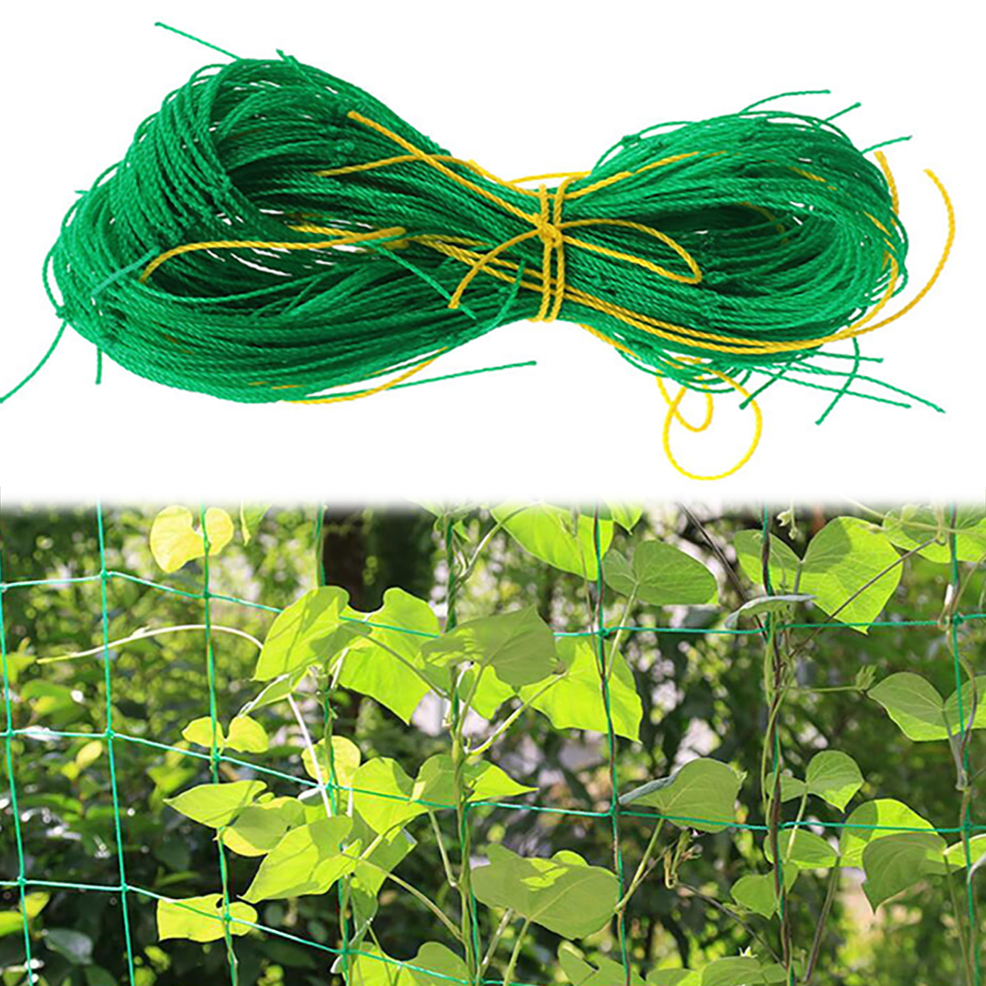 Flexible Polyester String Growing Net for for Climbing Plants White Vegetables 5 x 15 ft Tomato Cucumber Tangle Free Support Net Techson 2 Pack Plant Trellis Netting