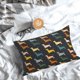 thumbnail image 5 of Fotbe Plaid Dachshund Funda de Almohada Decorativa Estilo Occidental, Lujo en Algodón, Fundas para Almohadas King, Cojín Estampado para Decoración del Hogar-14"x20", 5 of 6
