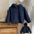 thumbnail image 6 of JUMEYU Kid Puffer Jacket Fleece-Lined Hooded Windbreaker Jacket for Boys Lightweight Zip-Up Coat (Navy,9-10 Years), 6 of 9