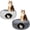 Dark Gray & Gray, variant on DUNCHATY 2-Pack 24" Cat Cave Bed – Felt Peekaboo Tunnel Hideaway for Large Cats, Dark Gray & Gray