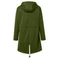thumbnail image 3 of CHUOU Womens Fashion Rain Jacket With Hood Lightweight Long Sleeve Windbreaker Zip Up Drawstring Raincoat With Pockets, 3 of 3