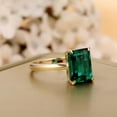 thumbnail image 3 of Emerald oval cut engagement ring emerald solitaire wedding anniversary promise ring May birthstone Simple emerald ring, 3 of 3