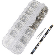 SOHINDEL Round Flatback Shiny Glass Crystals Beads Stones Glue-Back Rhinestones for Clothes Garment Decoration - style 3