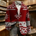 thumbnail image 6 of Mifsaly Plus Size Mens Christmas Blazer Jacket Corduroy Sport Coats 2025 Button Down Lapel Suit Jackets Xmas Santa Trees Snowflake Winter Coat Dinner Festival Party Outerwear with Pockets, 6 of 8