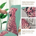 thumbnail image 5 of Yayeee 2 Pack Dining Chair Covers Stretch Parson Chairs Slipcovers Seat Protector, Big Pink Cheetah, 5 of 6