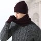 thumbnail image 5 of Apuakthei - Gorro, guantes y bufanda para hombre y mujer, 3 piezas, gorro de invierno con pantalla táctil, guantes y bufanda con forro de punto, 5 of 5