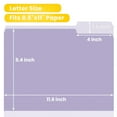 thumbnail image 4 of SUNEE Manila File Folder 8.5 x 11 1/3 Cut Letter Size 100 pack Filing Folder for Work Home 10 Pastel Colors, 4 of 7