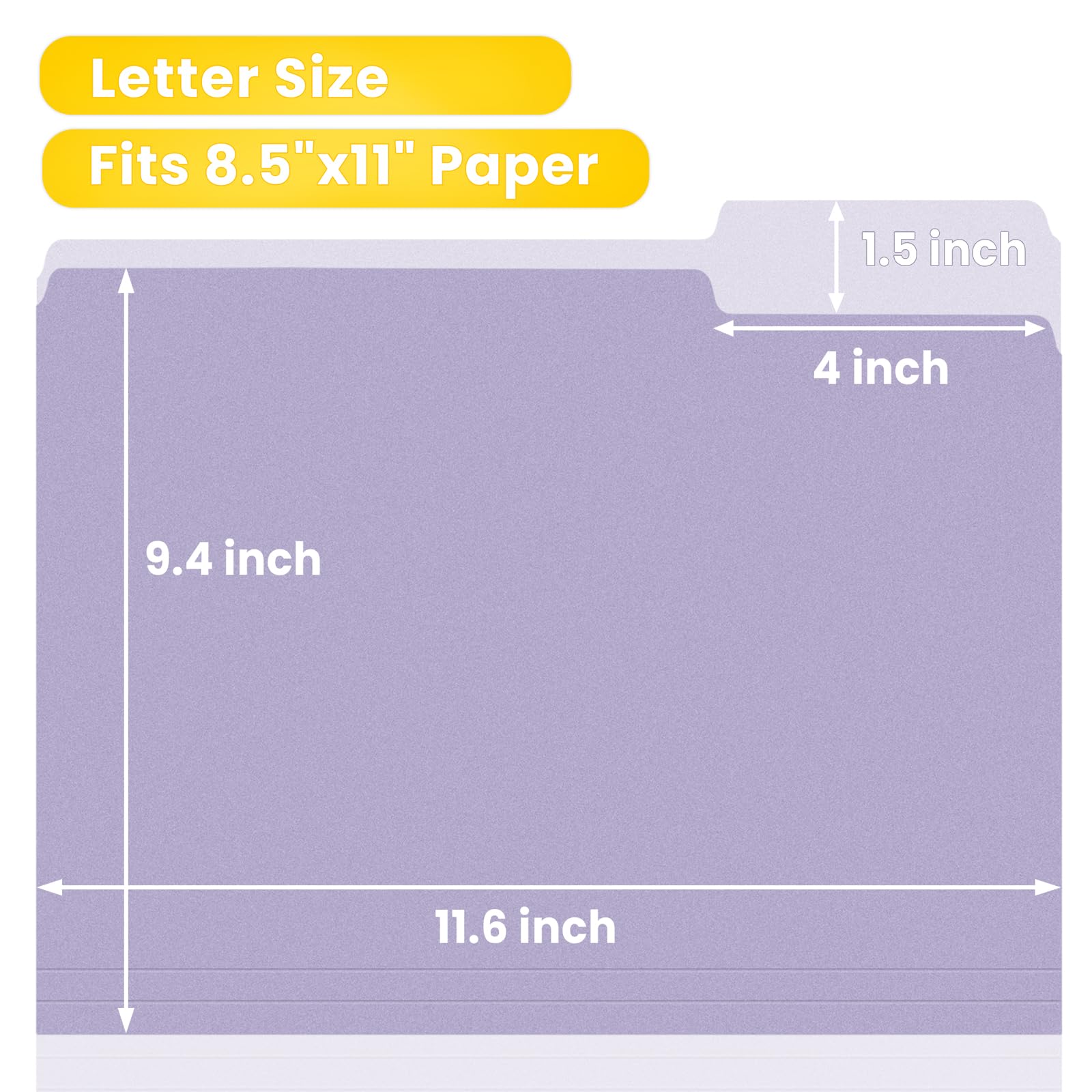 SUNEE Manila File Folders, Letter Size, 1/3-Cut, 100 Pack photo 4