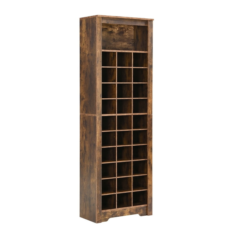 Euroco 30 Shoe Cubby Console, Entryway Shoe Cabinet with Multiple