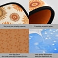 thumbnail image 2 of 2-Piece Kitchen Mat Set Non Slip Washable Floor Mats Decorative Rugs for Kitchen Sink Laundry Repeating Sun Pattern, 2 of 7