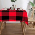 thumbnail image 4 of Classic Lumberjack Plaid Rectangular Tablecloth 60"x120" with Lace Edge, Washable Durable Table Cover for Dining, Indoor Outdoor Home Restaurant Decor, 4 of 5