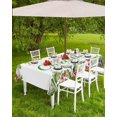 thumbnail image 2 of Christmas Tablecloth with Umbrella Hole and Zipper Merry Christmas Round Outdoor Tablecloths 54 Inch Table Cloths Red Berry Pine Needles Patio Table Cloth Cover for Holiday Party Yard Garden Cafe, 2 of 5