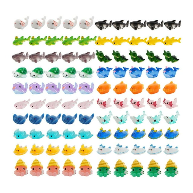 Modèles d'Animaux Marins Miniatures – Miniatures Exquises pour Scènes Décoratives & Cadeaux Uniques