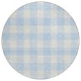 thumbnail image 2 of Addison Rugs Chantille Indoor/Outdoor Transitional Plaid Sky Washable Round Rug, 8' x 8', 2 of 6