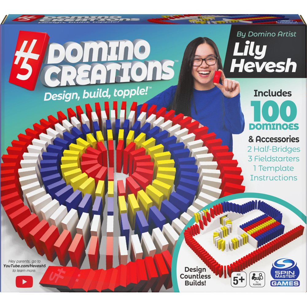 H5 Domino Creations 100Piece Set by Lily Hevesh, Family Game for