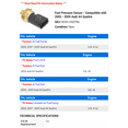 thumbnail image 2 of Fuel Pressure Sensor - Compatible with 2005 - 2009 Audi A4 Quattro 2006 2007 2008, 2 of 2