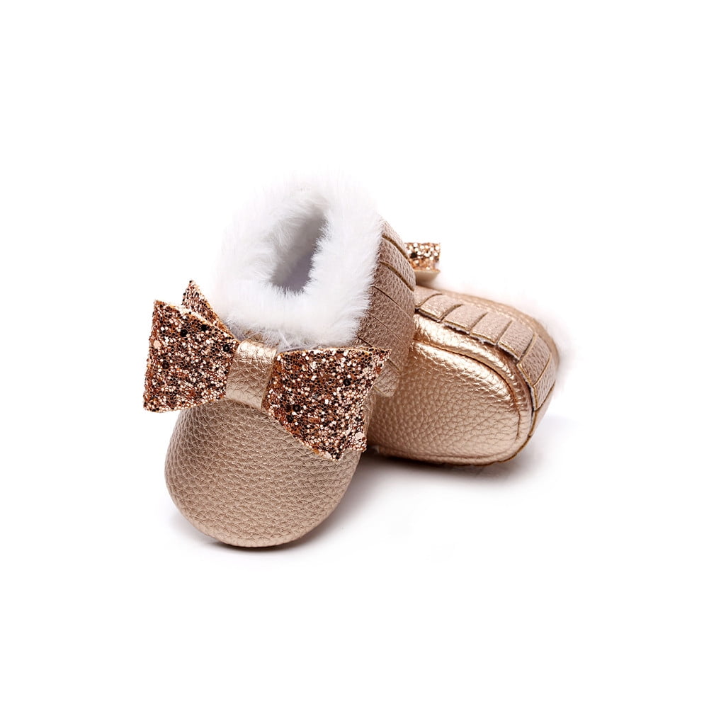 fur lined baby moccasins