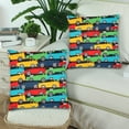 thumbnail image 2 of YUSDECOR Colorful Racing Cars In Street Pillowcase Pillow Protector Cushion Cover 18x18 inch,Set of 2, 2 of 3