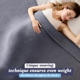 thumbnail image 4 of Chunky Knit Weighted Blanket 60x80 15lbs Light Grey Bead-Free, 4 of 7