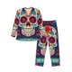 thumbnail image 1 of Fotbe Dead Day Party Pijama de Hombre con Estampado de Manga Larga, Conjunto de 2 Piezas, Ropa de Dormir Suave y Cómoda con Bolsillos-X-Large, 1 of 7