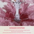 thumbnail image 6 of COZONY 6FT Pink Prelit Snow Flocked Pencil Christmas Tree w/ Foldable Base for Holiday Decoration, 6 of 8