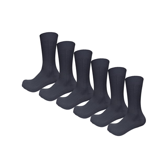 Calcetas Escolar Juvenil Delgados para Hombre Gran Galeón Pack con 6 Pares Color Gris Oxford Diseños Talla 14-18 años Gran Galeon 1000